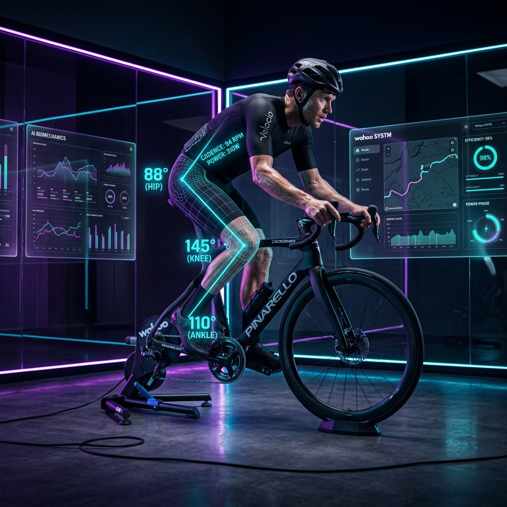 AI-driven biomechanical bike fitting session